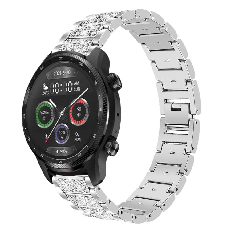22mm For Ticwatch Pro X / Pro3 / Pro / GTX / E2 xDfind Diamond Jewelry Steel Watch Band