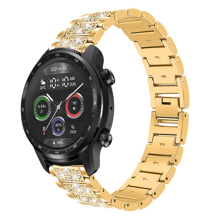 22mm For Ticwatch Pro X / Pro3 / Pro / GTX / E2 xDfind Diamond Jewelry Steel Watch Band