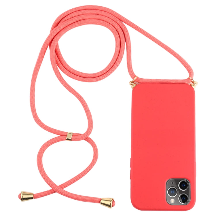 For iPhone 12 / 12 Pro Wheat TPU Protective Case with Lanyard