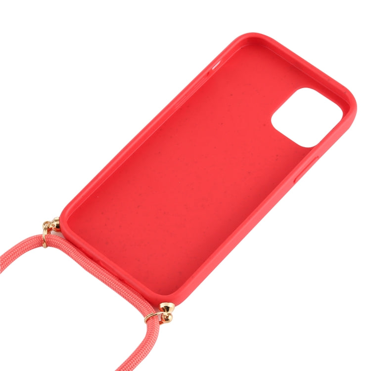 For iPhone 12 / 12 Pro Wheat TPU Protective Case with Lanyard