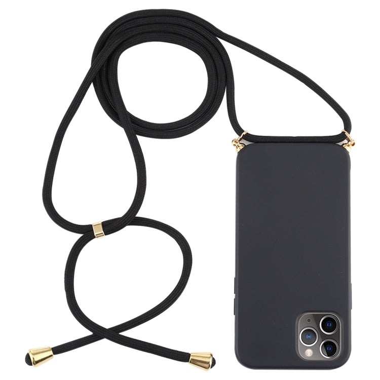 For iPhone 12 / 12 Pro Wheat TPU Protective Case with Lanyard