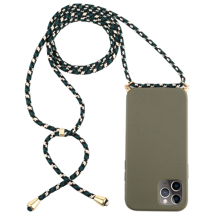 For iPhone 12 / 12 Pro Wheat TPU Protective Case with Lanyard