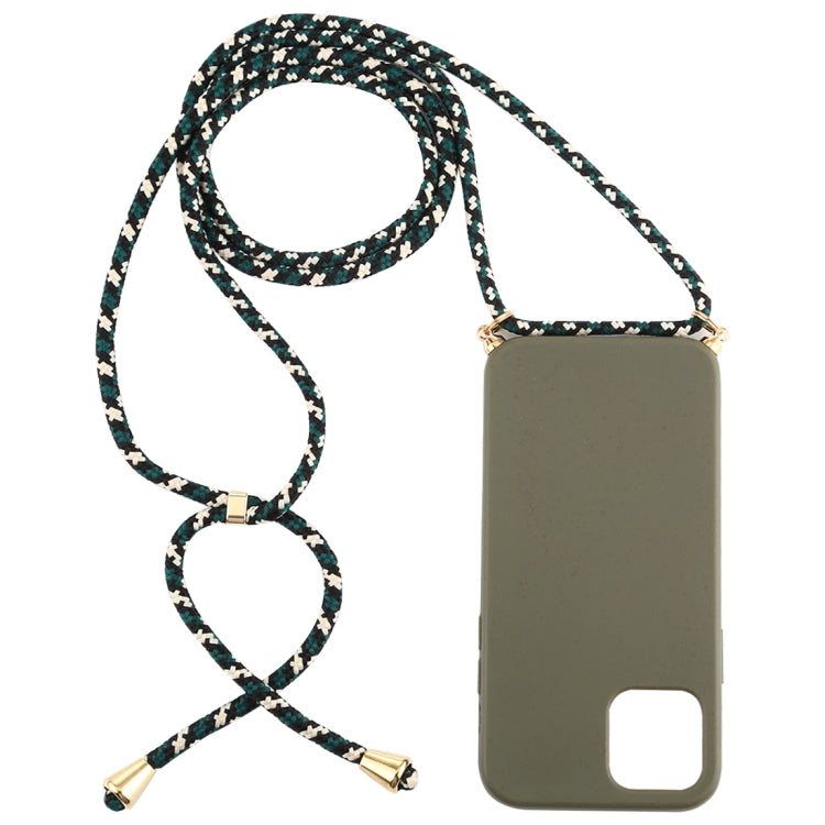 For iPhone 12 / 12 Pro Wheat TPU Protective Case with Lanyard