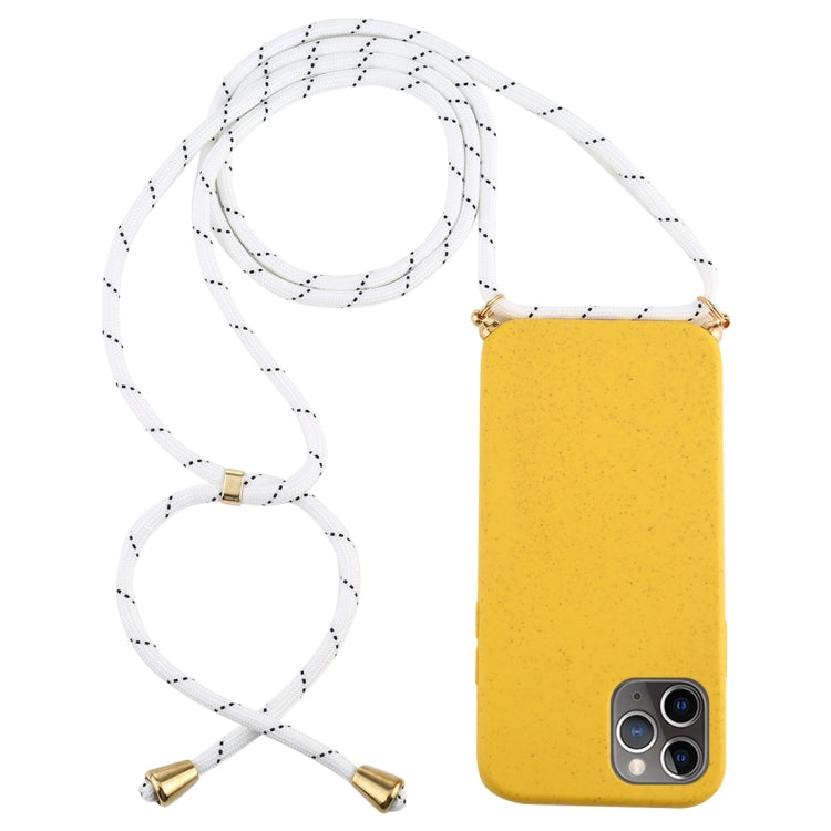 For iPhone 12 / 12 Pro Wheat TPU Protective Case with Lanyard