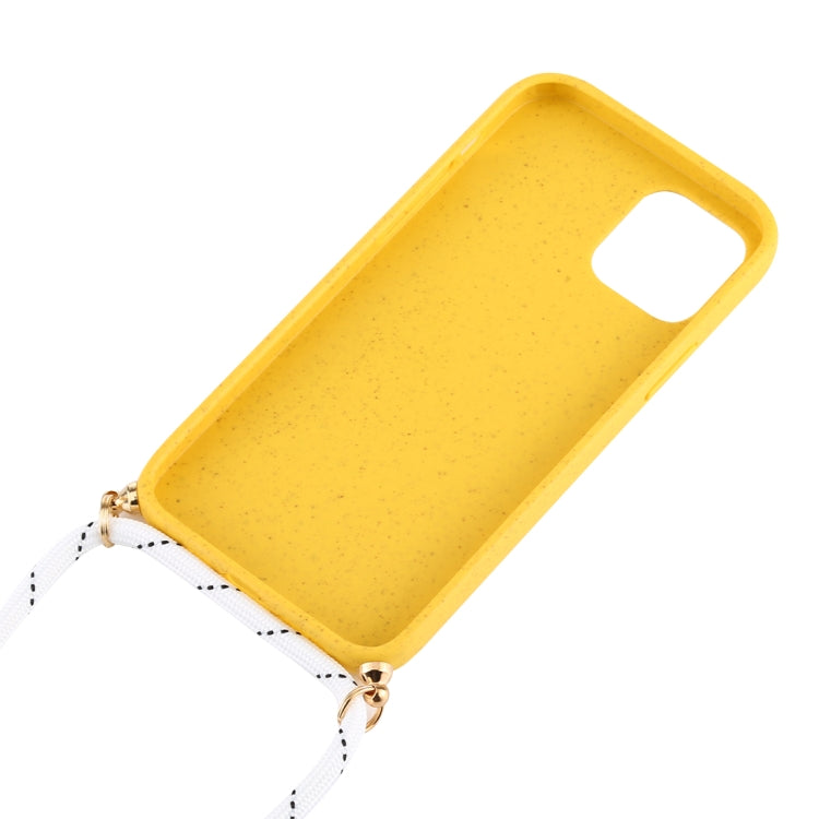 For iPhone 12 / 12 Pro Wheat TPU Protective Case with Lanyard