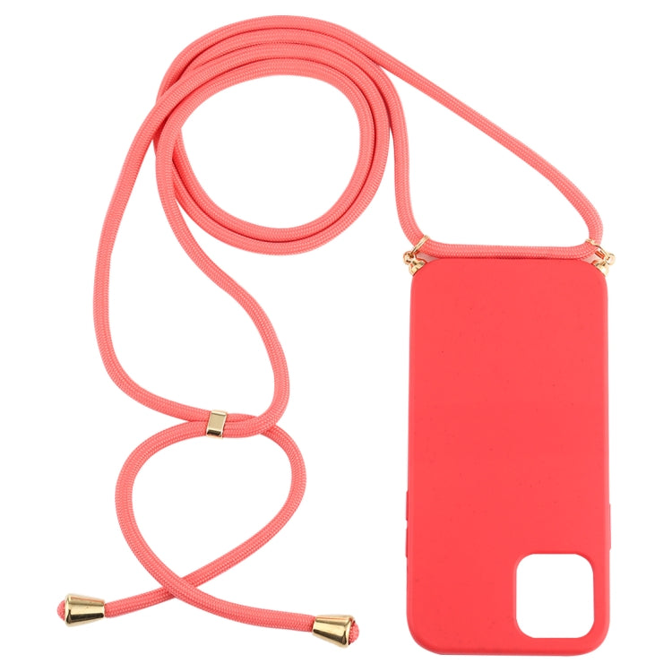 For iPhone 12 Pro Max Wheat TPU Protective Case with Lanyard