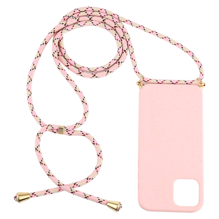 For iPhone 12 Pro Max Wheat TPU Protective Case with Lanyard
