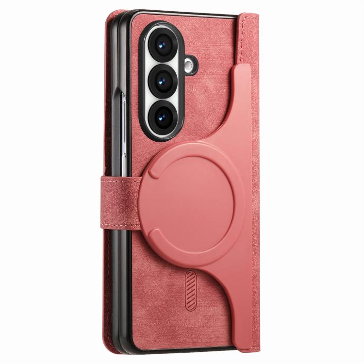 For Samsung Galax Z Fold7 5G Retro MagSafe Magnetic Zipper Wallet Leather Phone Case