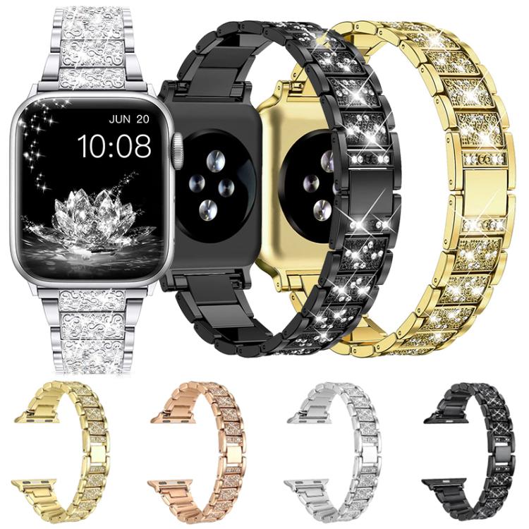 For Apple Watch 42 / 44 / 45 / 46 / 49mm xDfind Diamond Jewelry Stainless Steel Watch Band