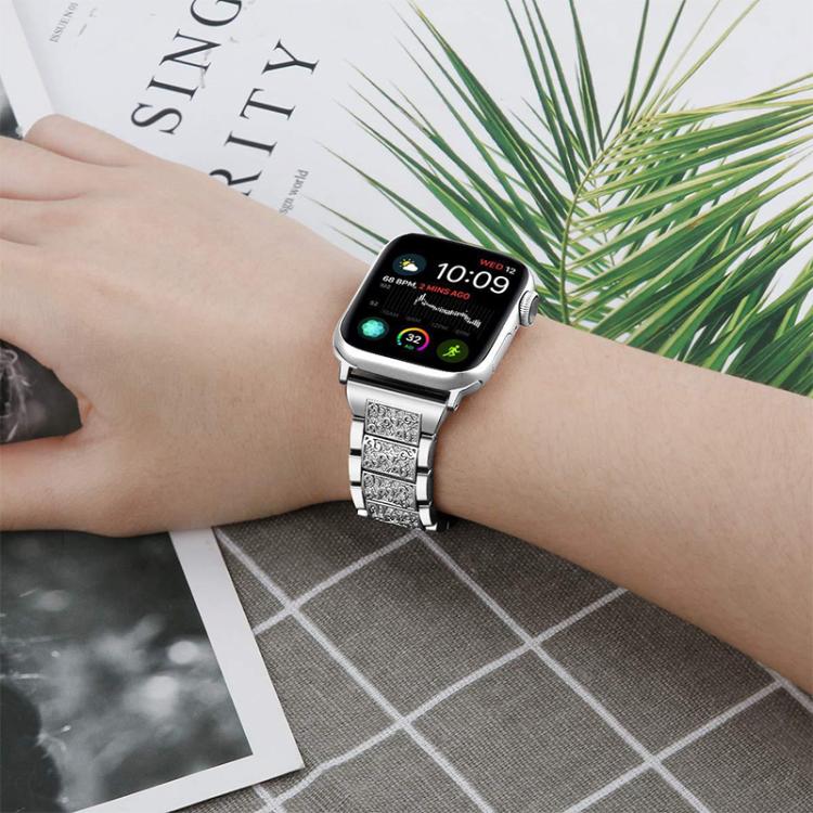 For Apple Watch 42 / 44 / 45 / 46 / 49mm xDfind Diamond Jewelry Stainless Steel Watch Band