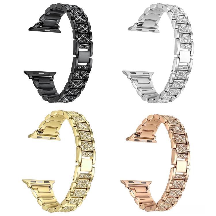 For Apple Watch 42 / 44 / 45 / 46 / 49mm xDfind Diamond Jewelry Stainless Steel Watch Band