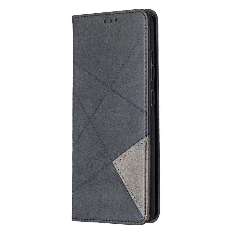 For Samsung Galaxy S20 FE 5G / S20 Lite Rhombus Texture Horizontal Flip Magnetic Leather Case with Holder & Card Slots