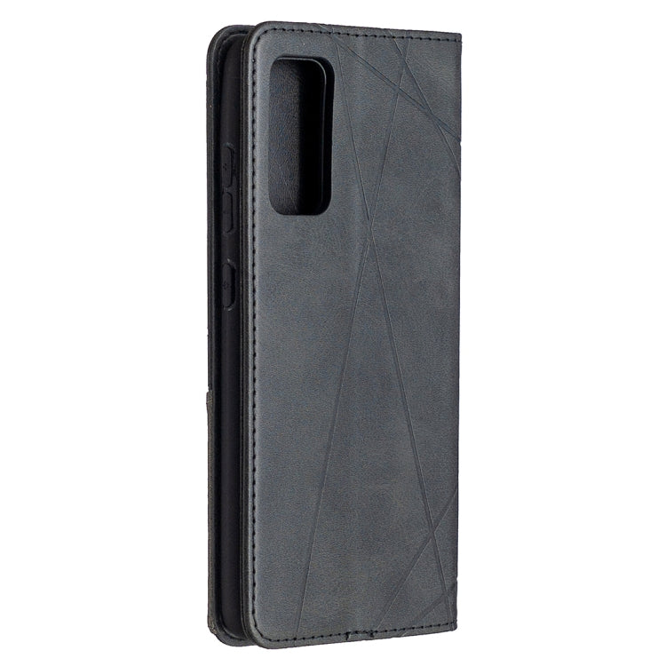 For Samsung Galaxy S20 FE 5G / S20 Lite Rhombus Texture Horizontal Flip Magnetic Leather Case with Holder & Card Slots