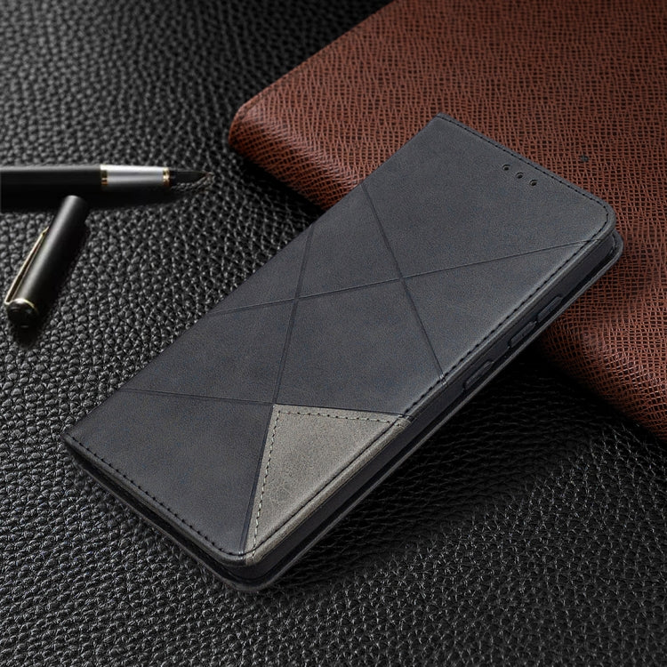 For Samsung Galaxy S20 FE 5G / S20 Lite Rhombus Texture Horizontal Flip Magnetic Leather Case with Holder & Card Slots