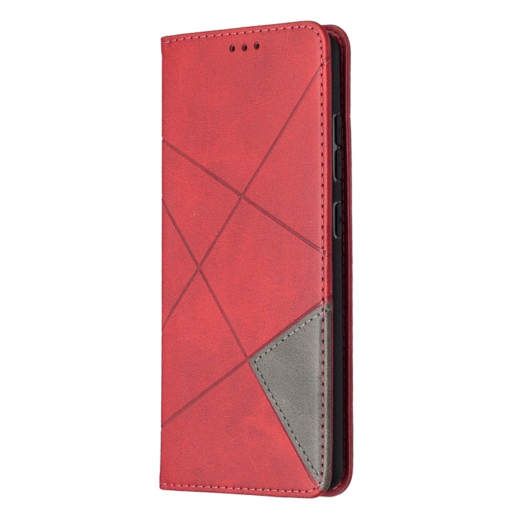 For Samsung Galaxy S20 FE 5G / S20 Lite Rhombus Texture Horizontal Flip Magnetic Leather Case with Holder & Card Slots