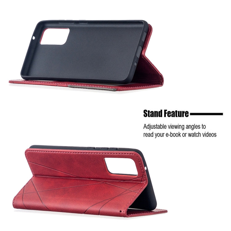 For Samsung Galaxy S20 FE 5G / S20 Lite Rhombus Texture Horizontal Flip Magnetic Leather Case with Holder & Card Slots