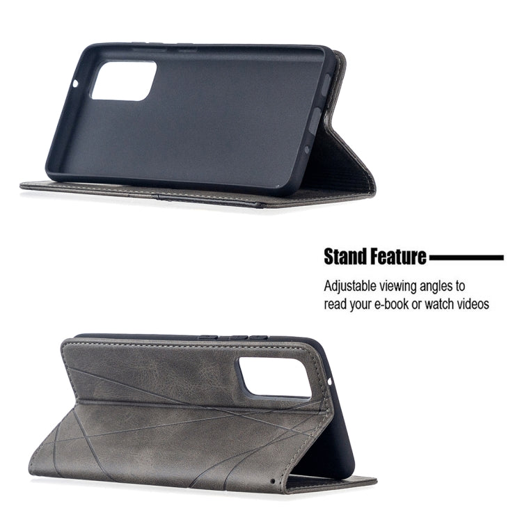 For Samsung Galaxy S20 FE 5G / S20 Lite Rhombus Texture Horizontal Flip Magnetic Leather Case with Holder & Card Slots