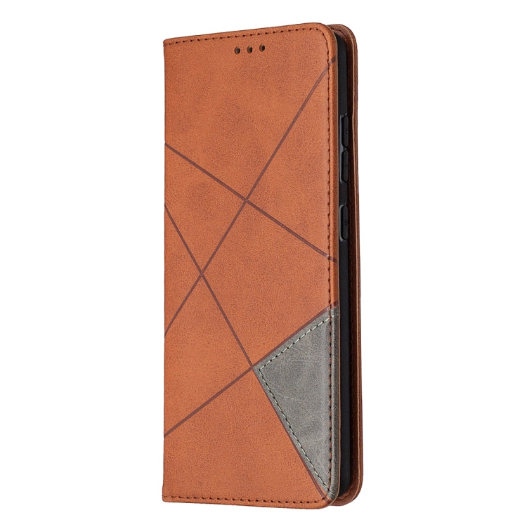 For Samsung Galaxy S20 FE 5G / S20 Lite Rhombus Texture Horizontal Flip Magnetic Leather Case with Holder & Card Slots