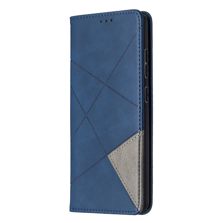 For Samsung Galaxy S20 FE 5G / S20 Lite Rhombus Texture Horizontal Flip Magnetic Leather Case with Holder & Card Slots