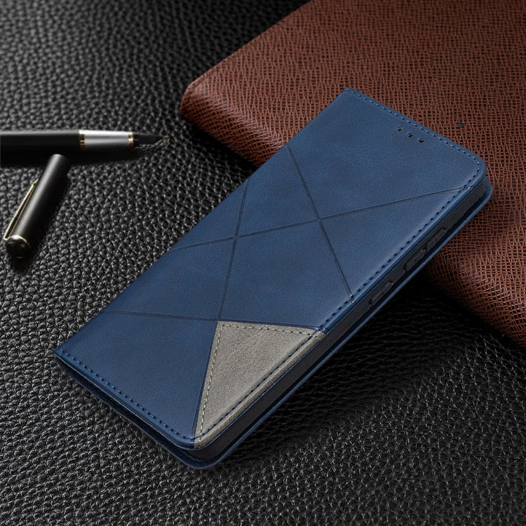 For Samsung Galaxy S20 FE 5G / S20 Lite Rhombus Texture Horizontal Flip Magnetic Leather Case with Holder & Card Slots