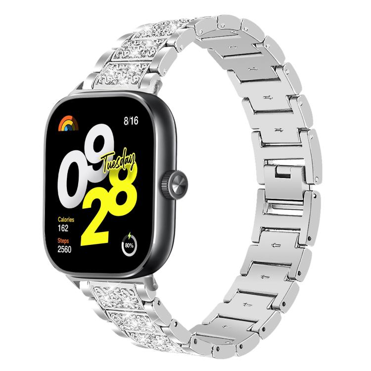 For Xiaomi Band 10 Pro / 9 Pro / Redmi Watch 6 xDfind Diamond Jewelry Stainless Steel Watch Band