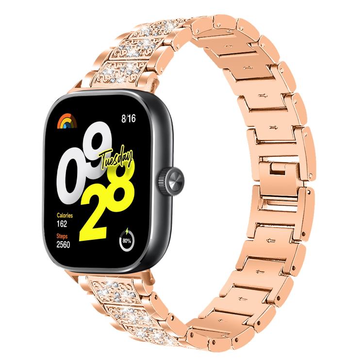 For Xiaomi Band 10 Pro / 9 Pro / Redmi Watch 6 xDfind Diamond Jewelry Stainless Steel Watch Band