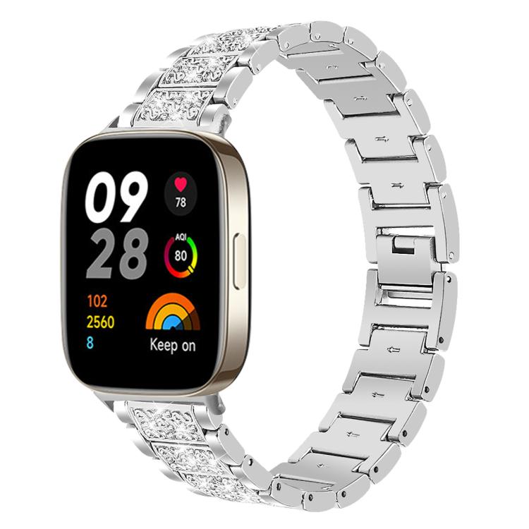 For Redmi Watch 3 20mm xDfind Diamond Jewelry Stainless Steel Watch Band