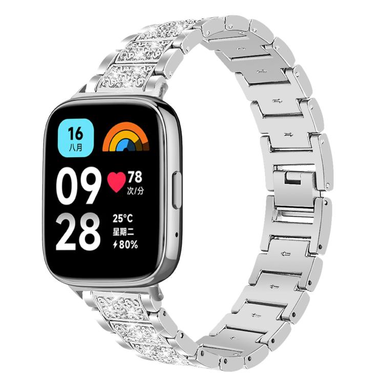 For Redmi Watch 3 Active / Lite 20mm xDfind Diamond Jewelry Stainless Steel Watch Band