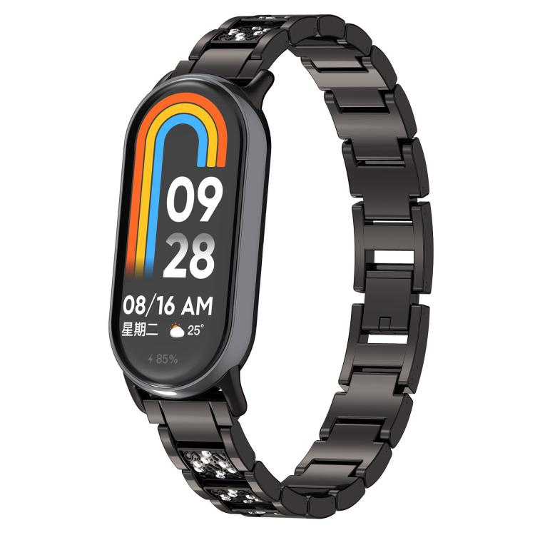 For Xiaomi Smart Band 10 / 9 / 8 / NFC 14mm xDfind Diamond Jewelry Stainless Steel Watch Band