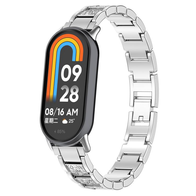 For Xiaomi Smart Band 10 / 9 / 8 / NFC 14mm xDfind Diamond Jewelry Stainless Steel Watch Band