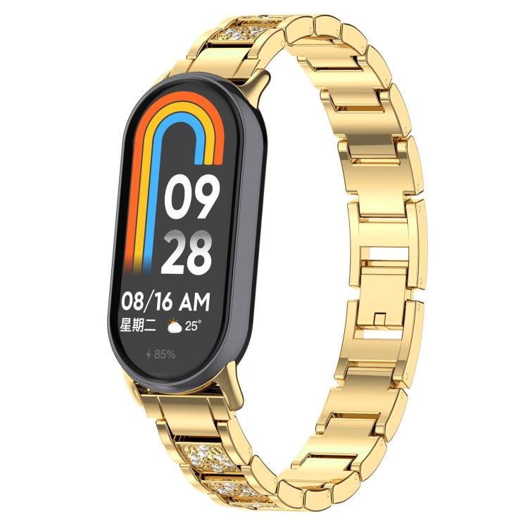 For Xiaomi Smart Band 10 / 9 / 8 / NFC 14mm xDfind Diamond Jewelry Stainless Steel Watch Band