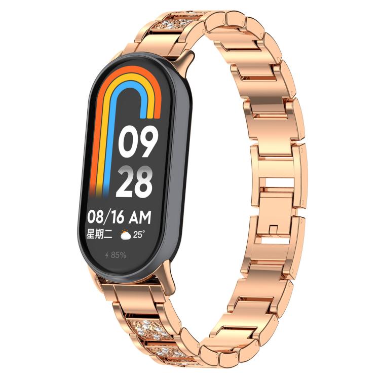 For Xiaomi Smart Band 10 / 9 / 8 / NFC 14mm xDfind Diamond Jewelry Stainless Steel Watch Band