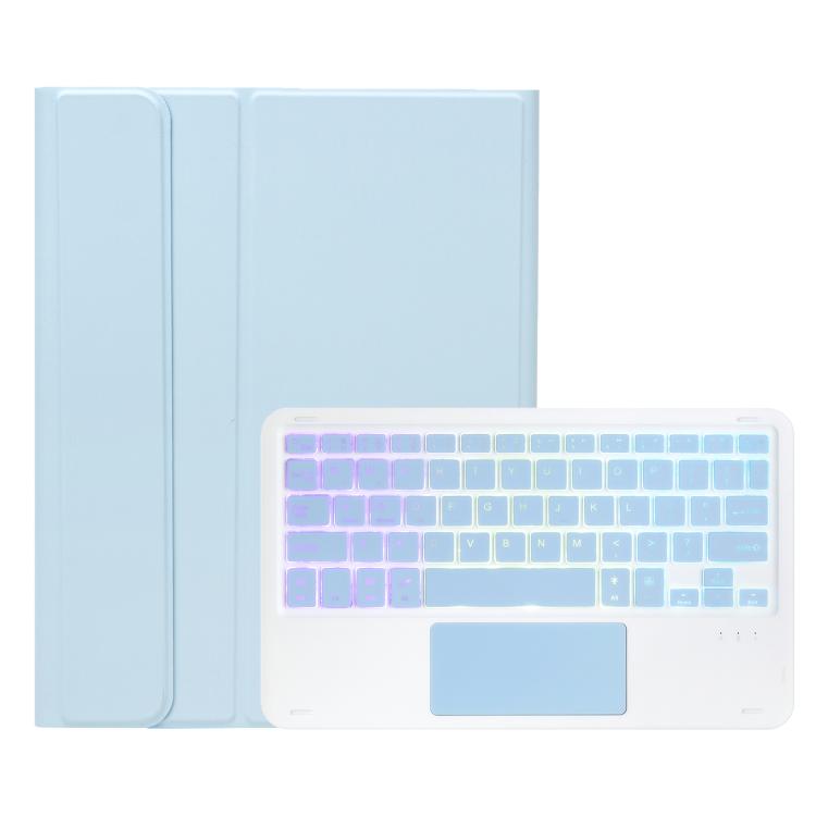 For iPad Pro 11 2024 A13B-AS Backlight Bluetooth Touch Keyboard Leather Tablet Case with Pen Slot