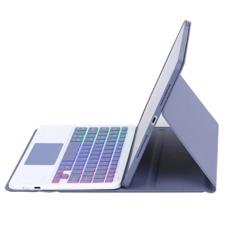 For iPad Pro 11 2024 A13B-AS Backlight Bluetooth Touch Keyboard Leather Tablet Case with Pen Slot