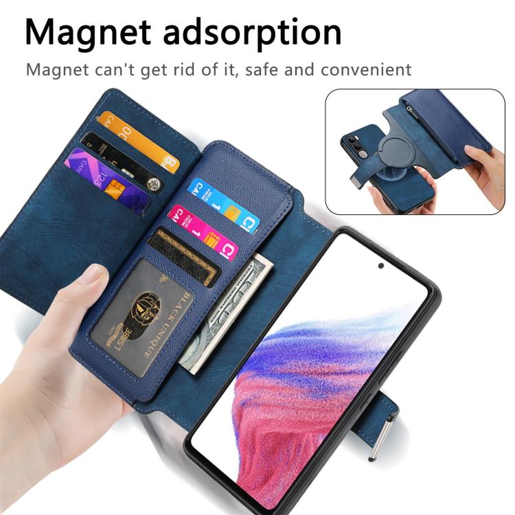For vivo V40 Lite / V30e CaseNeo MagSafe RFID Anti-theft Zipper Wallet Retro Leather Phone Case