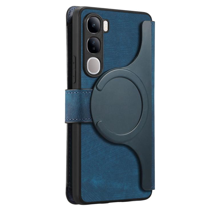 For vivo V40 Lite / V30e CaseNeo MagSafe RFID Anti-theft Zipper Wallet Retro Leather Phone Case
