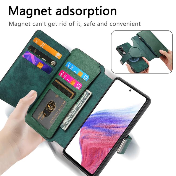 For vivo V40 Lite / V30e CaseNeo MagSafe RFID Anti-theft Zipper Wallet Retro Leather Phone Case