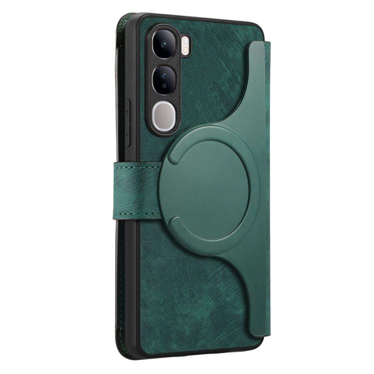 For vivo V40 Lite / V30e CaseNeo MagSafe RFID Anti-theft Zipper Wallet Retro Leather Phone Case
