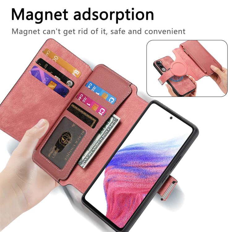 For vivo V40 Lite / V30e CaseNeo MagSafe RFID Anti-theft Zipper Wallet Retro Leather Phone Case