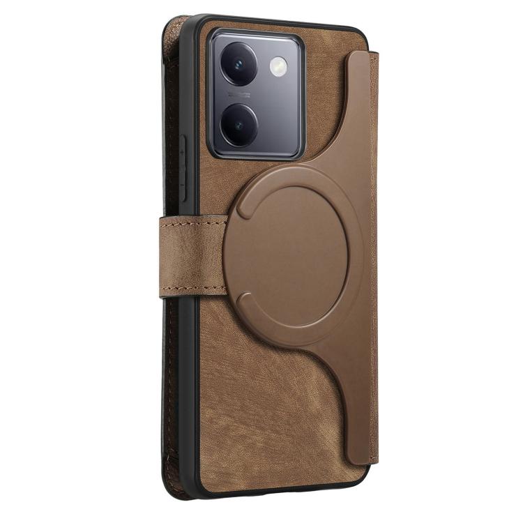 For vivo Y300+ / Y200 Pro CaseNeo MagSafe RFID Anti-theft Zipper Wallet Retro Leather Phone Case