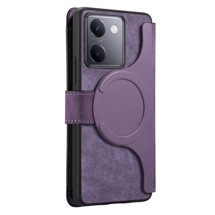 For vivo Y300+ / Y200 Pro CaseNeo MagSafe RFID Anti-theft Zipper Wallet Retro Leather Phone Case