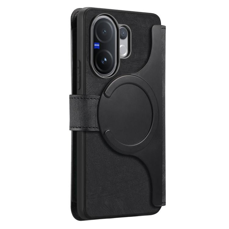 For vivo V60 5G CaseNeo MagSafe RFID Anti-theft Zipper Wallet Retro Leather Phone Case