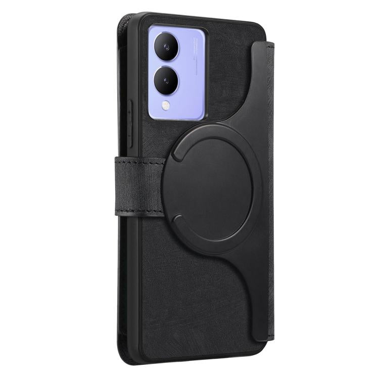 For vivo Y17s / Y33t 4G CaseNeo MagSafe RFID Anti-theft Zipper Wallet Retro Leather Phone Case