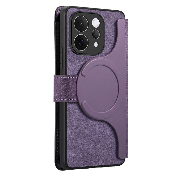 For vivo S50 / V70 / V70 Elite 5G CaseNeo MagSafe RFID Anti-theft Zipper Wallet Retro Leather Phone Case