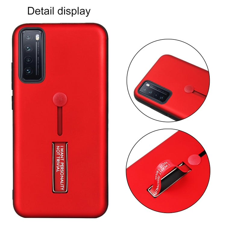 For Huawei Nova 7 Oil Feel Shockproof TPU + PC Protective Case with Holder