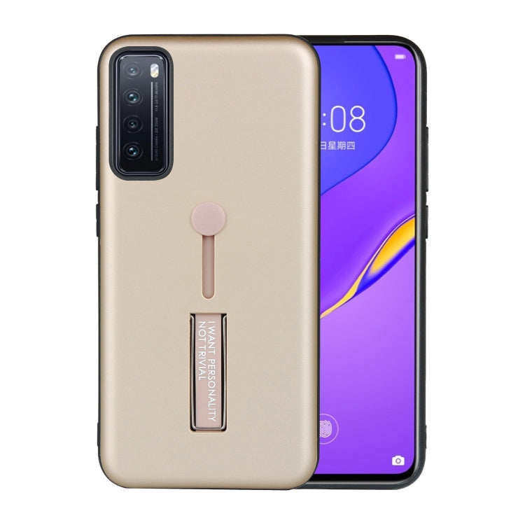 For Huawei Nova 7 Oil Feel Shockproof TPU + PC Protective Case with Holder