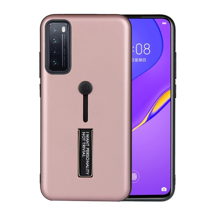 For Huawei Nova 7 Oil Feel Shockproof TPU + PC Protective Case with Holder