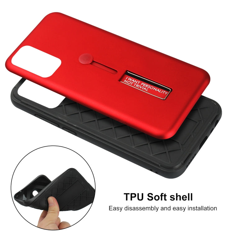 For Huawei Nova 7 Oil Feel Shockproof TPU + PC Protective Case with Holder