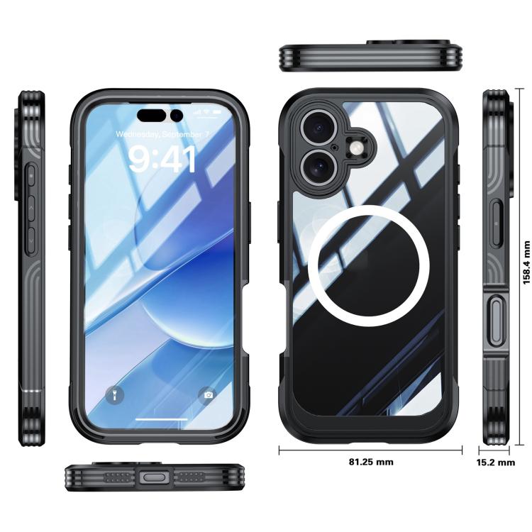 For iPhone 17 Life Waterproof MagSafe Magnetic Rugged Phone Case