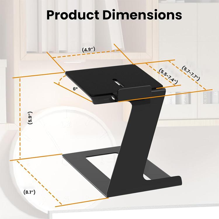 2pcs/Pack Desktop Speaker Metal Bracket Computer Audio Bracket - Black
